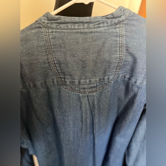 NWT retro Civilian Heritage traditional Irish Grandfather Shirt. M denim - Picture 12 of 16